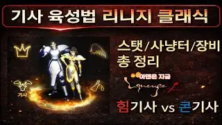 리니지 클래식, 기사 육성법 총 정리! 스탯/사냥터/장비 효율적 키우기