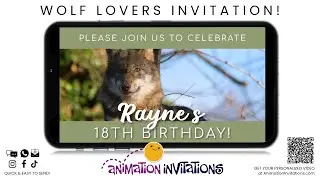 🐺 WOLF BIRTHDAY VIDEO INVITATION &mdash; Wild Nature Party | GET IT CUSTOMIZED!