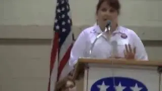 Mellissa De Ann Barnard speaking at the the Oregon Republican Convention for At-Large Trump Delegate