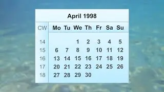 April 1998 Calendar