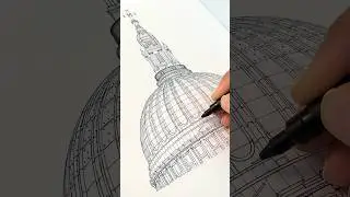 St. Paul Cathedral, London | Shorts | Preeti Dubey Studio | #art #drawing #realistic #architecture