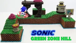 DIY How To Make Sonic Map Green Zone Hill with Magnetic Balls