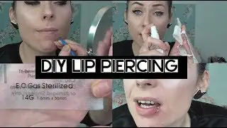 DIY LIP Piercing at home / I pierced my LIP myself