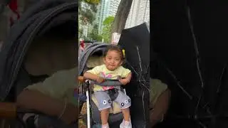 Baby playing with rain ☔️ #papaprincess