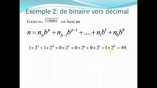 conversion des bases numerique par calcul et sur la calculatrice graphique
