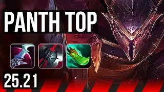 PANTHEON vs FIORA (TOP) | 15/0/5, 8 solo kills, Legendary | KR Master | 25.21