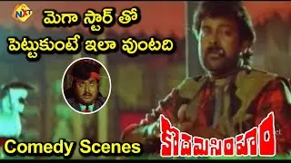 మెగా స్టార్ తో పెట్టుకుంటే ఇలా వుంటది |Chiranjeevi Sudhakar Cards Playing Comedy Scene|Kodama Simham