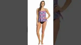 Ceeb Pretty In Pink Bandeau Blouson Tankini Top | SwimOutlet.com
