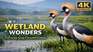 Wetland Wonders Following Gray Crowned Cranes Through Vital Ecosystems in 4K
