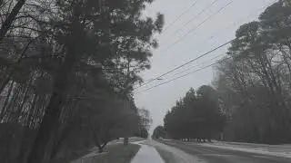 eBike Ride in the icy snow City View in RDU area - North Carolina, USA Video #16 #snow