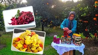 IRAN Village Life / How to make pickle | Cauliflower pickle | Pickling Recipe | 4k