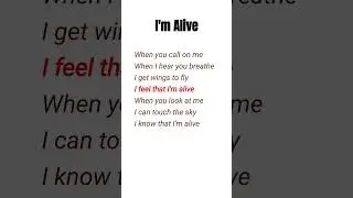 I'm Alive [1]