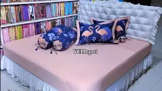 sprei polos dan flamingo