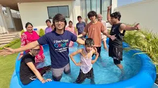Living In Pool Challenge 😍 With Family 