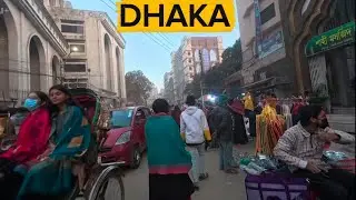 LOKHI BAZAR OLD DHAKA BANGLADESH. AMAZING UNSEEN EVENING WALK TOUR 4K HDR.