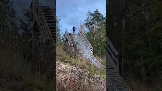 Ski jump on mtb⛷️