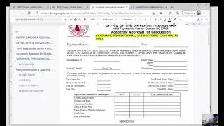 M.S. in Earth Sciences - Graduation Application Materials