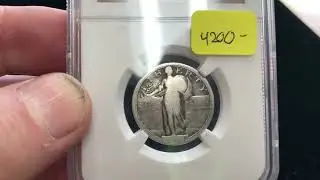 1916 Standing Liberty Silver Quarter graded. Rare in any condition. A must see!