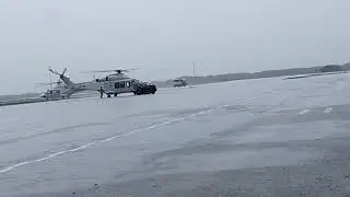 Dia de muita chuva no heliporto de Farol de S&atilde;o Tom&eacute; - RJ