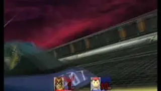 super smash bros brawl glitch: Ness becomes F-zero roadkill