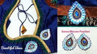 DIY/How to Make Silk thread Designer Saree/ Blouse Patches/Designer Blouse Patch work Making at Home