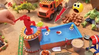 DIY Mini Truck Builds a Brick Water Well With Working Hand Pump & Water Tank | Fun Science Project