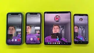 Incoming Call WhatsApp vs Telegram Video Calls iPhone 11, iPhone XR vs Samsung Z Fold, S10E