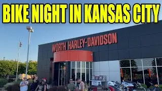BIG BIKE NIGHT IN KANSAS CITY AT WORTH HARLEY DAVDSON FILMED WITH MY iPHONE.