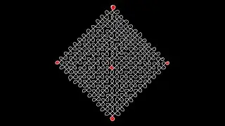 25x1 Dots Kolam 🌹25 Dots Rangoli 🌷Daily Use Kolangal 🌸 #kolam  @SuryaWings