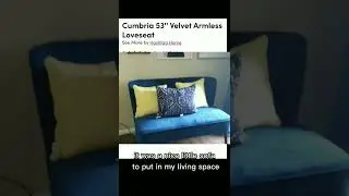 I #ordered a #groovy #velvet #blue armless #sofa! Great purchase from #wayfair! #homedecor #decor