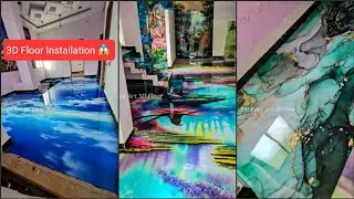 Монтаж эпоксидного 3D-пола/3D-эпоксидные полы в Калькутте/3D-полы/Проектирование 3D-полов в Индии