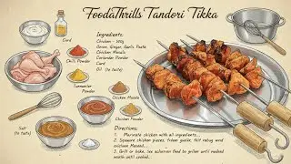 Chicken Tandoori Tikka quick & easy recipie🔥🍗🍴|| Food Thrills