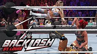 WWE 2K25 BACKLASH- WWE WOMENS CHAMPIONSHIP ROXANNE PEREZ VS CHARLOTTE VS BIANCA BELAIR VS AMAYA ACE