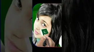 paint flags 🇵🇰  on face || 14 august 2025 Pakistan zindabad #flag #status  #face #fyp #fypviralシ