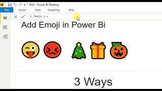Tutorial- 27   How to use Emoji's emotions on Power Bi Report Page
