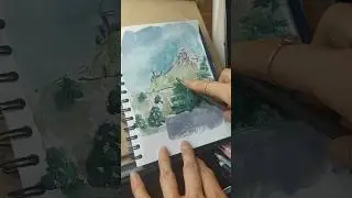 sketch from my ref #landscape #sketch #mixedmedia #speeddrawing #art #speedpaint #illustration