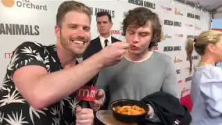 Evan Peters loves his pasta!
