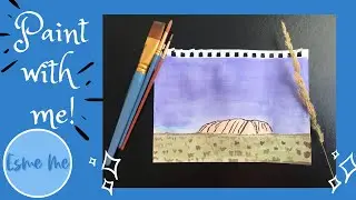 Watercolor Painting Uluru Beginner Australian Outback Landscape