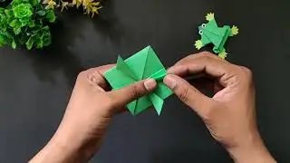 Easy & Fun DIY Craft: paper frog craft | Craft with Boaz