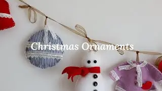 Sew Christmas Ornaments with Me 🎄Xmas Sewing Tutorial | How to Hand Sewing Christmas Tree Decoration