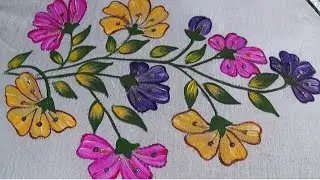 Fabric painting/Sari Double Shade  Design