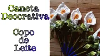 Caneta Decorativa Copo de leite