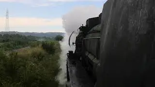 German BR 52 class steam locomotive cab ride in 4K