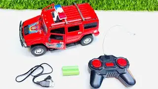 police car remote control rc open door car unboxing - dabbaunboxing