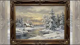 12h Winter Art Painting | Frame TV Art 4K | Cozy Seasonal Gallery