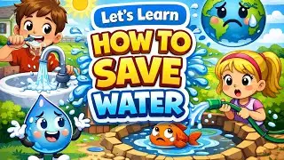 Let&rsquo;s Learn How to Save Water 💧 | Fun Water Saving Tips for Kids | Toddlers Learning video