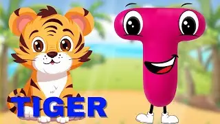 T for Tiger 🐯 | Talking Alphabet T | Learn ABC for Kids | Smart Steps Classes