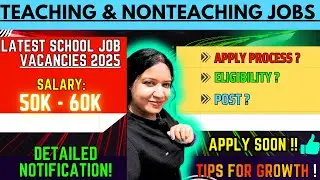 Latest CBSE School Teacher Vacancy 2025 Teaching & Non-Teaching Jobs #TeachingJobs #JOBSQUADBharat