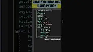 Draw youtube logo using python | turtle graphics #python #programming