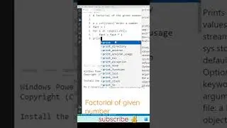 Factorial of given number in python #LearnCS #datastructure #algorithm #python #ytshorts